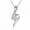 Necklace Sterling Zirconia Girlfriend Daughter - CN183LHGS23