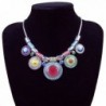 Multicolor Choker Pendants Rhinestone Necklace