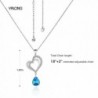 Pendant Necklace Aquamarine Crystal Birthstone in Women's Pendants