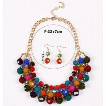 Lanue Bohemian Statement Necklace Multicolor