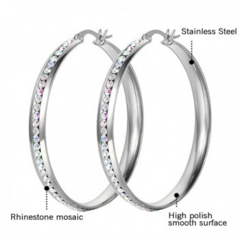 Oidea Stainless Earrings Colorful Rhinestone