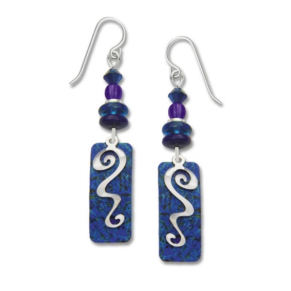 Adajio by Sienna Sky Beaded Blue Column Overlay Earrings 7215 - CR1105690YN