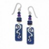 Adajio by Sienna Sky Beaded Blue Column Overlay Earrings 7215 - CR1105690YN