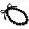 22'' Black Kukui NUT Necklace Lei Boho Chunky Lumbang Beads - CX112247NKJ