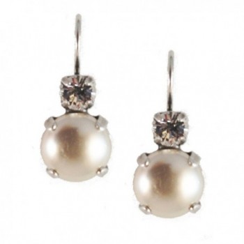 Mariana Silver Plated Petite Round Crystal Drop Earrings in Frost and Crystal - C311DMGG1TF