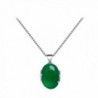 AUMRET Pure White Copper Ruby Chalcedony Woman Clavicle Necklace - Green - C6185U0CGUO