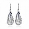 925 Sterling Silver Seashell Cultured Pearl Earrings Unique Exquisite Bridal Wedding Jewelry - C9120W6E68F