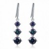 Aurora Tears Elegant Butterfly Stud Earrings Crystal Gift for Women Girls - Rainbow - CI1832C0LKQ