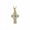 Filigree Celtic Cross Necklace Silver & Gold Plated Irish Made - CI114U1IZ2R