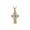 Filigree Celtic Cross Necklace Silver & Gold Plated Irish Made - CI114U1IZ2R