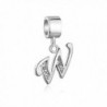 CoolJewelry 925 Sterling Silver A-Z Letter Initial Charm Aiphabet Dangle Beads For Bracelets - CY17Y070CS2