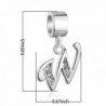 CoolJewelry Sterling Initial Aiphabet Bracelets