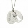 Polished Stainless Pendant Serenity Necklace in Women's Pendants