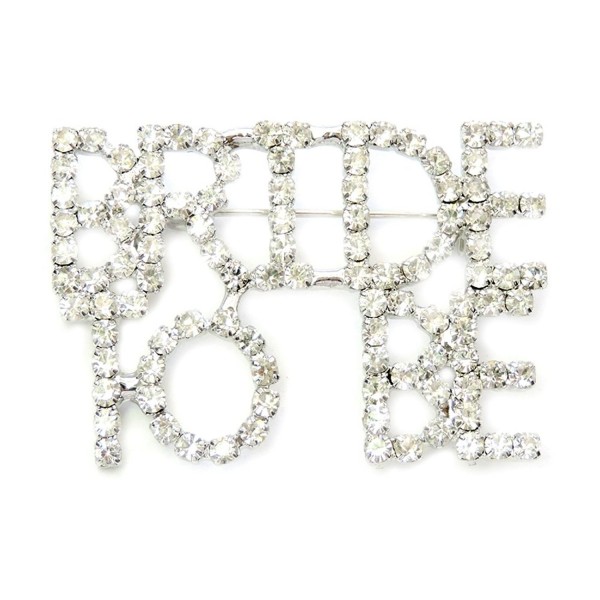 Faship Clear Crystal Bride To Be Pin Brooch - CP11S5XPFLP