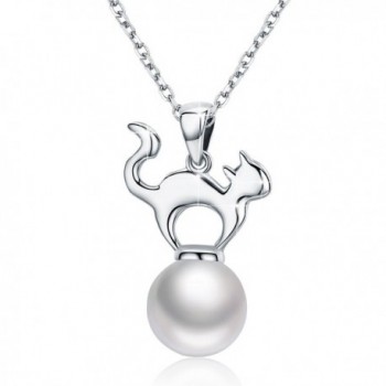 BAMOER Sterling Necklace Pendant Perfect - Cat Pearl - CM1802YGS35