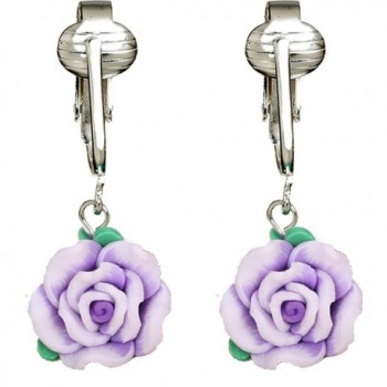 Beautiful Earrings Girls Handcrafted Flowers Clip