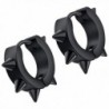 Stainless steel Stud Earrings for Men and Women Round Shape Yellow Black by Aienid - Black(Women) - C211X2BJI0T