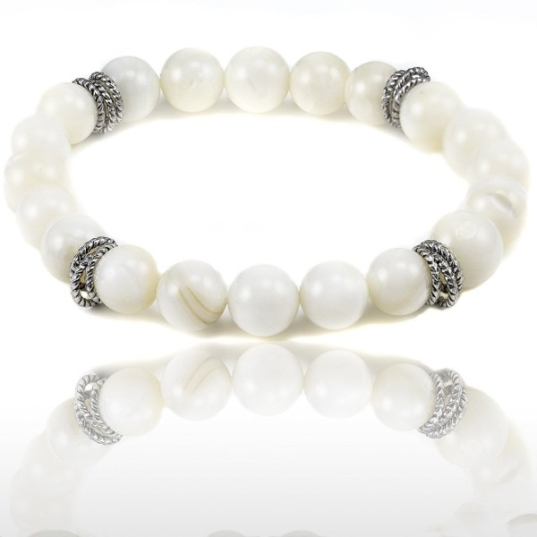 Julie Jewelry | Pearl Stretch Bracelet - White - C9126H655RZ