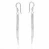 Trendy Stranded Stick Drop .925 Sterling Silver Dangle Earrings - CI126HDOAHD