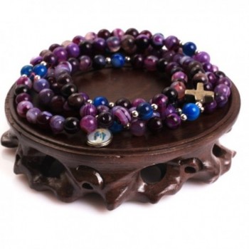 Gem inside Handmade Christian Catholic Bracelet