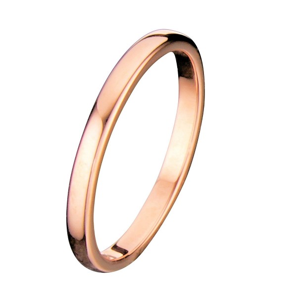 MJ 2mm Thin Rose Gold Plated Ring Tungsten Carbide Wedding Band - C711SO76HYB