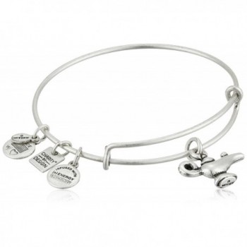 Alex and Ani Womens Lamp Of Light Charm Bangle - Rafaelian Silver - C311JV29KDN