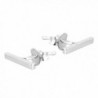 Stylish Unique Horizontal Sterling Earrings