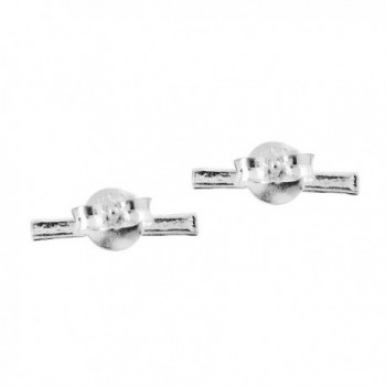 Stylish Unique Horizontal Sterling Earrings in Women's Stud Earrings