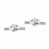 Stylish Unique Horizontal Sterling Earrings in Women's Stud Earrings