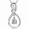 Birthstone Infinity Anniversary Simulated Swarovski - Infinity Love April Birthtone Necklace - CB18C3RMX3T