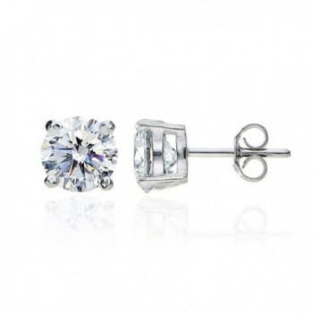 Sterling Solitaire Earrings Swarovski Zirconia