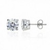 Sterling Solitaire Earrings Swarovski Zirconia