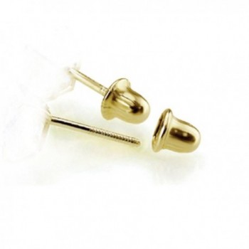 Yellow Zirconia Setting Screwback Earrings in Women's Stud Earrings