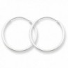 925 Sterling Silver Polished Hollow Tube Endless Hoop Earrings 1.3mm x 20mm - C311FW538JF