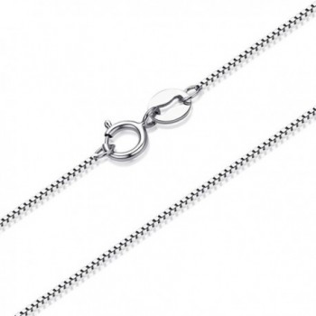 YAN & LEI .65mm Thin Solid Sterling Silver Box Chain Italian Crafted Necklace- 16"-18" - CP1204NKEJ1