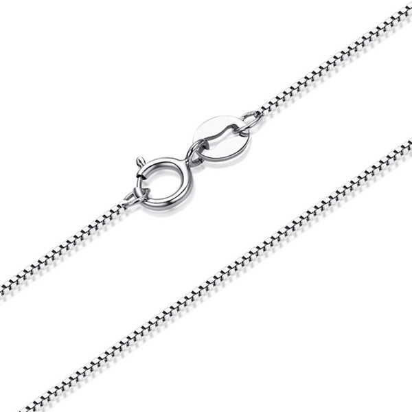 YAN & LEI .65mm Thin Solid Sterling Silver Box Chain Italian Crafted Necklace- 16"-18" - CP1204NKEJ1