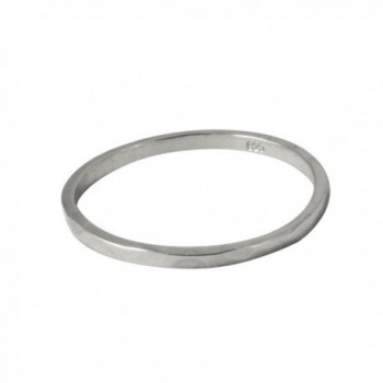 apop nyc Thin Band Ring Sterling Silver Hammered 1.5mm (Size 3 - 9) - CR11DMG745Z