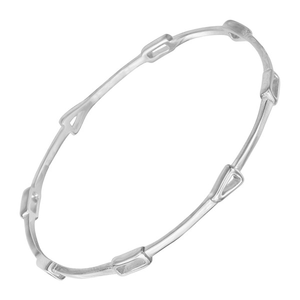 Silpada 'Sleek Accents' Sterling Silver Bangle Bracelet- 6.75" - CS12N8SIJIU