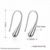 Water Piercing Earring Studs Silver in Women's Hoop Earrings