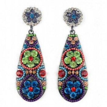 Women's Vintage Jewellery Bohemian Dangle Earrings Teardrop Hoop Earring - CG12E5U8315