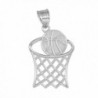 Sterling Basketball Sports Pendant Necklace