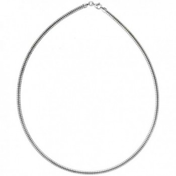 Stainless Steel Omega Necklaces for Women 3-6 mm wide - CK12EM026GL
