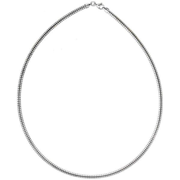 Stainless Steel Omega Necklaces for Women 3-6 mm wide - CK12EM026GL