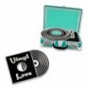 PinMart's Retro Vinyl Record & Record Player Trendy Enamel Lapel Pin Set - CU186NROG77