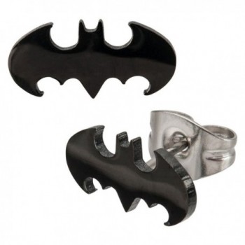 Stainless Steel Post with Batman Cut Stud Earrings - CY11F4DVM7F