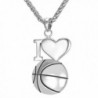 U7 Personalized Basketball Necklace Chain Pendant Stainless Steel Sport Jewelry - CZ12K8OVDHX