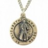 Pewter Catholic Patron Saint Medal Pendant with Prayer Card- 3/4 to 1 1/4 Inch - CF12605F3EN