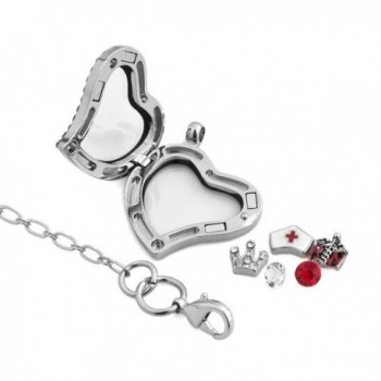Locket Floating Charms Pendant Necklace