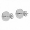 Half Shiny Sterling Silver Earrings in Women's Stud Earrings