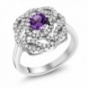 1.48 Ct Round Purple Amethyst 925 Sterling Silver Ring - C911LUFQ249